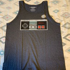 Nintendo - Gray Tank Top with Retro Controller Design